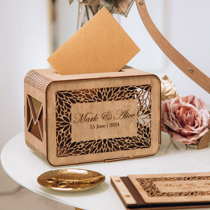 Livre d'or de mariage en forme de cœur, boîte de dépôt alternative en acrylique