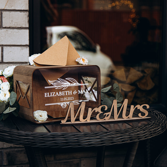 Wedding Acrylic Card Box Design M - R