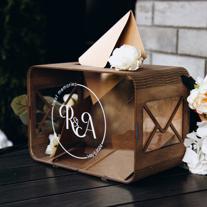 Hochzeitskartenbox aus Acryl, Design M - R