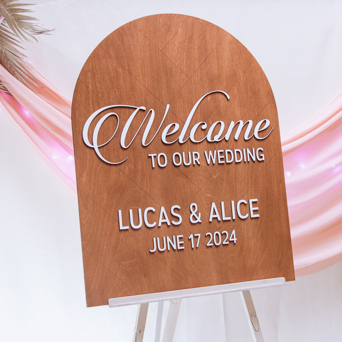 Wedding Welcome Sign Wood 3D Laser Cut