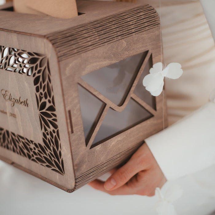Hochzeitskarten-Box-Design für Umschläge E – L
