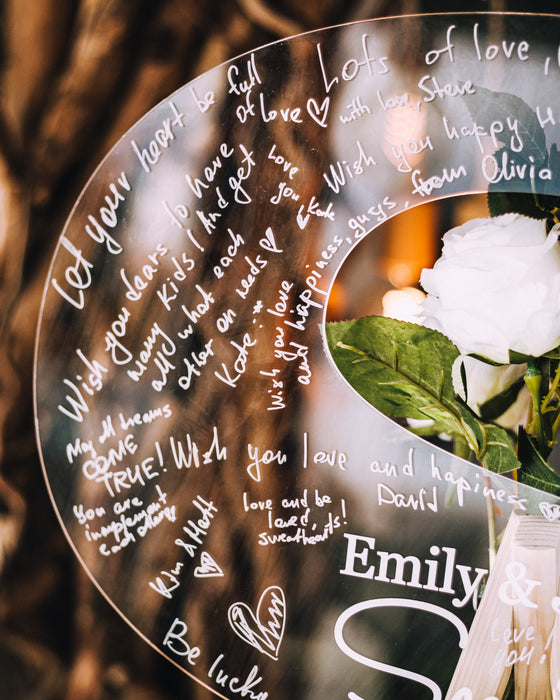 Acrylic Wedding Guestbook Letter