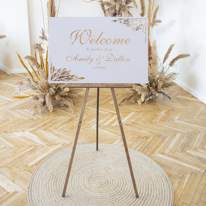 Wooden Floor Easel Wedding Sign Stand Wedding Easel Sign 