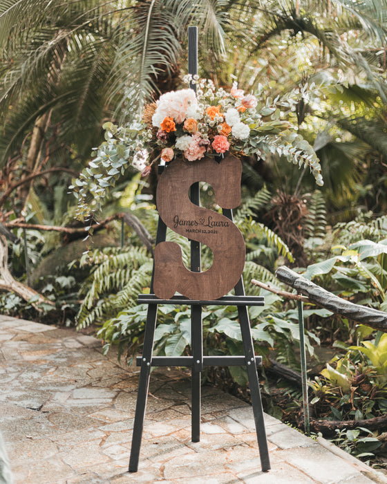 Wedding Guest Book Alternative One Letter Form Rustic