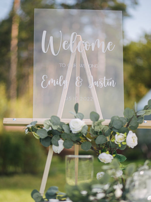 Vertical Acrylic Welcome Sign Design A