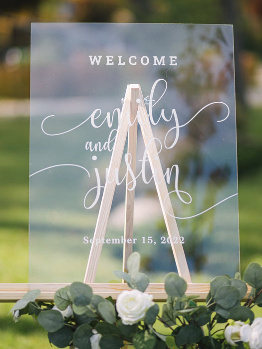 Vertical Acrylic Welcome Sign Design A