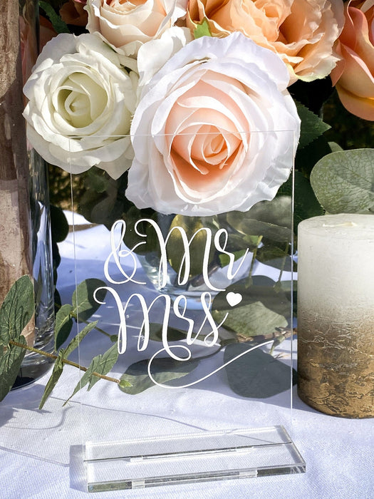 Wedding Acrylic Table Sign