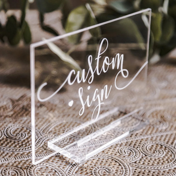 Wedding Acrylic Table Sign