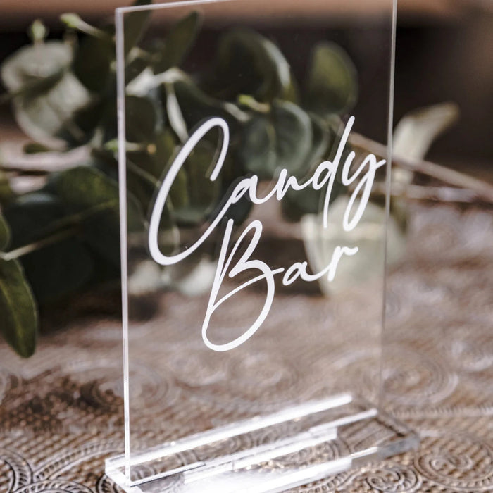 Hochzeits-Acryl-Tischschild